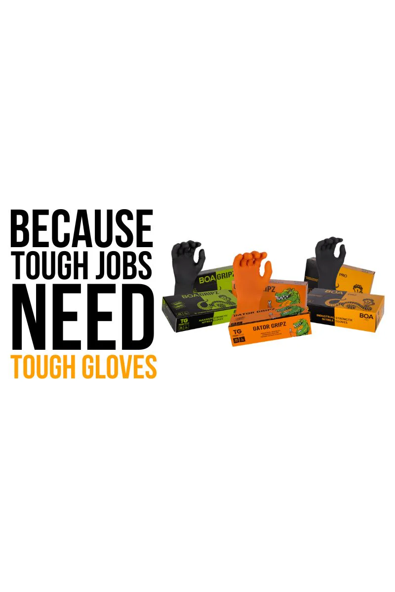 Tough Gloves UK heavy duty nitrile glove range